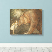 John Bauer - Poor Little Basse キャンバスプリント (インサイチュ (ウッドフロア))