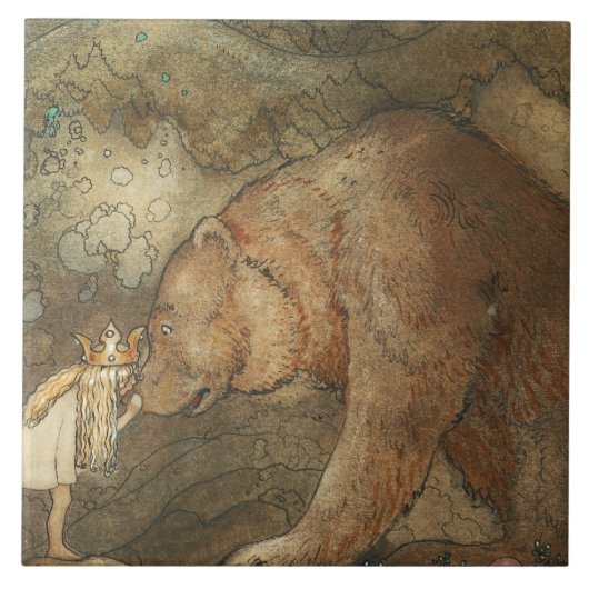 John Bauer - Poor Little Basse タイル (正面)