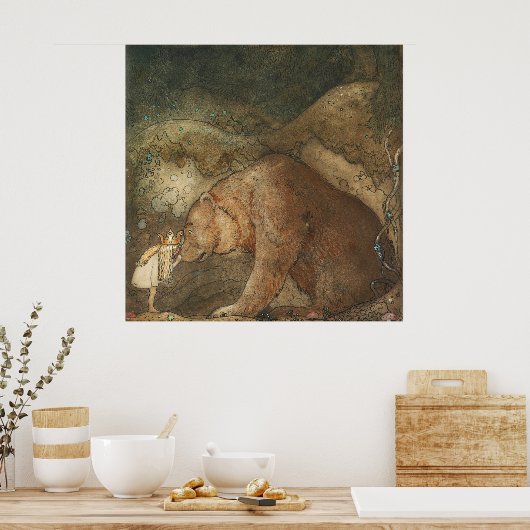 John Bauer - Poor little Basse ポスター (キッチン)