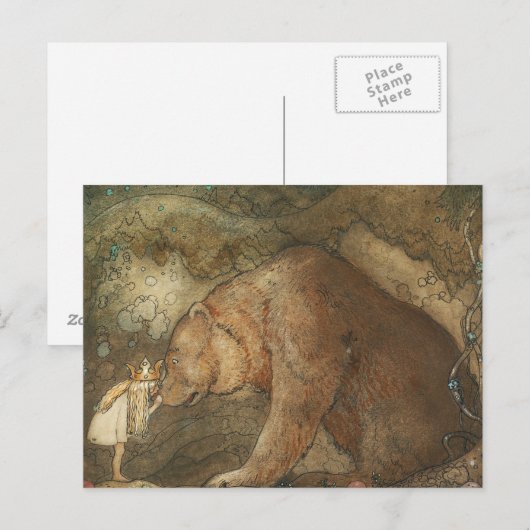 John Bauer - Poor Little Basse ポストカード (正面/裏面)