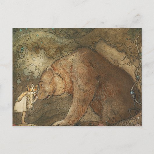 John Bauer - Poor Little Basse ポストカード (正面)