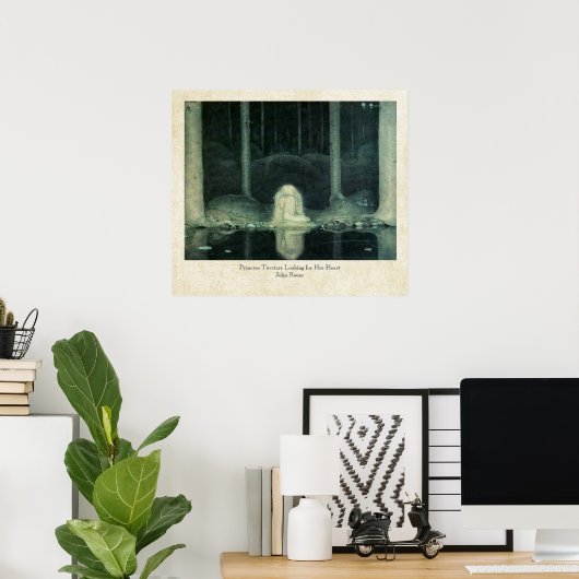 John Bauer Princess Tuvstarr Looking For Her Heart ポスター (ホームオフィス)