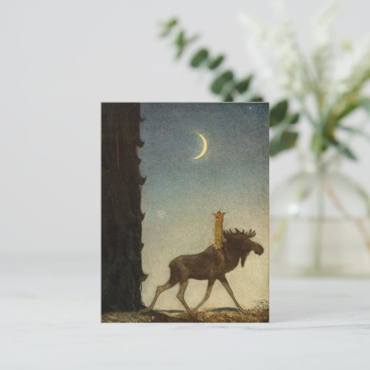 John Bauer - Tavstarr on Skutt ポストカード (スタンド正面)