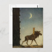 John Bauer - Tavstarr on Skutt ポストカード (正面/裏面)