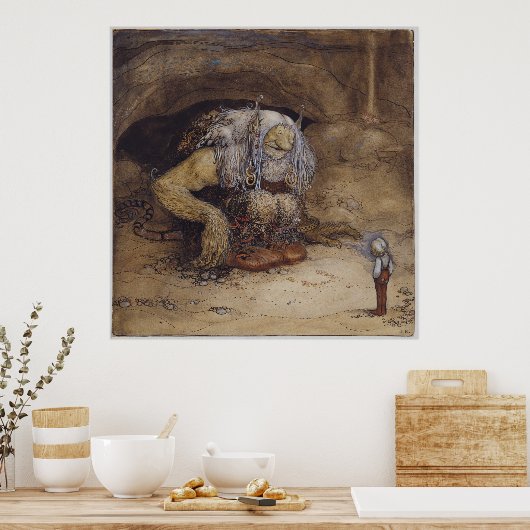 John Bauer - The boy who never was afraid ポスター (キッチン)