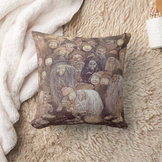John Bauer Troll Art クッション (ブランケット)