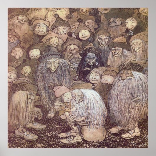 John Bauer Troll Art ポスター (正面)
