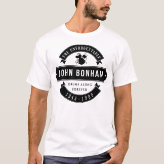 John Bonham 1948 1980音楽 Tシャツ