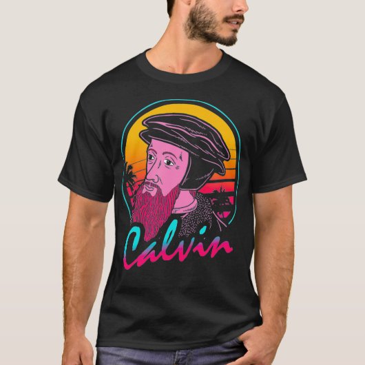 John Calvin 80sレトロヴィンテージティー Tシャツ (正面)
