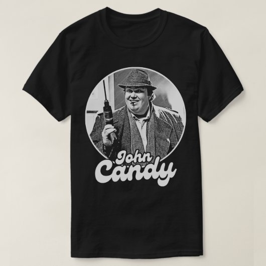 John Candyグラデーションスケッチアートワーク Tシャツ (デザイン正面)