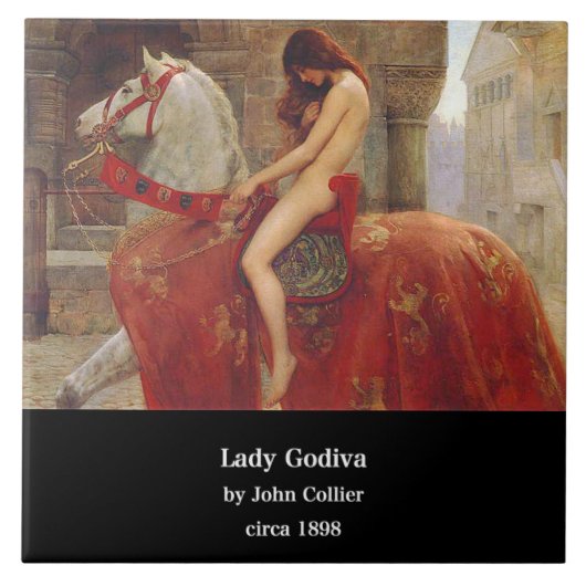 John Collier , “ Lady Godiva ” タイル (正面)