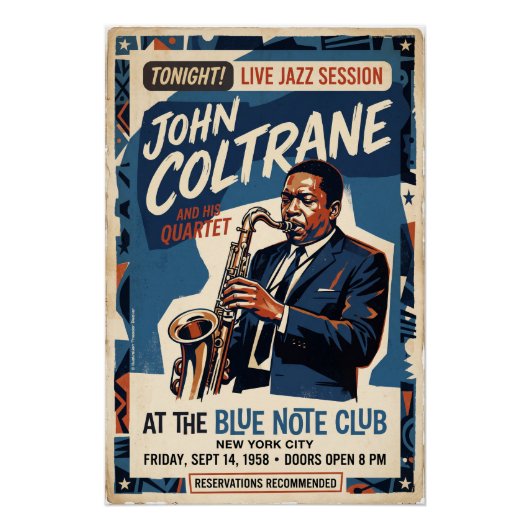 John Coltrane Live-Session ポスター (正面)