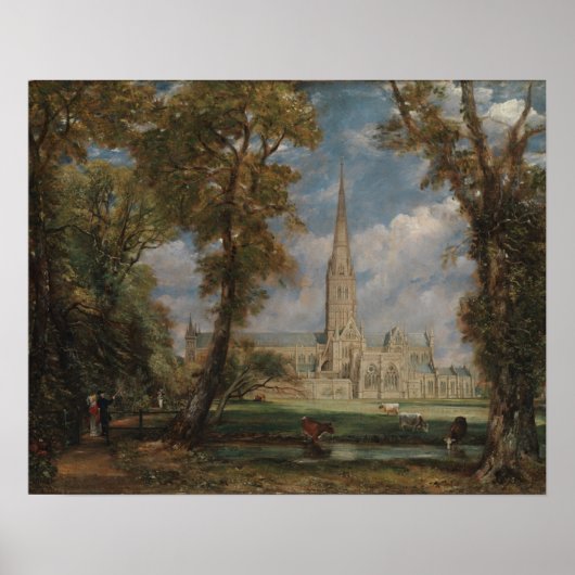 John Constable | Salisbury Cathedral from the Bish ポスター (正面)