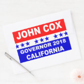 John Coxカリフォルニア州知事2018 人気がある年 長方形シール (封筒)