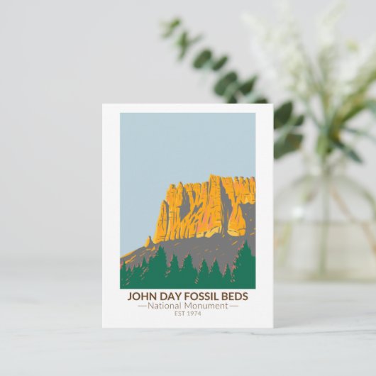John Day Fossistle Beds National Monument Oregon ポストカード (スタンド正面)