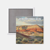 John Day Fossistle Beds National Monument Oregon マグネット (正面/裏面)