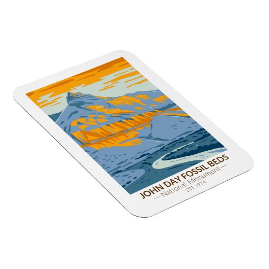 John Day Fossistle Beds National Monument Oregon マグネット (右側)