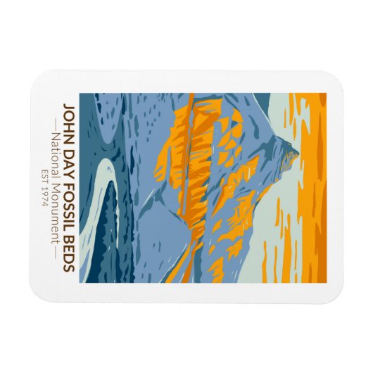 John Day Fossistle Beds National Monument Oregon マグネット (横)