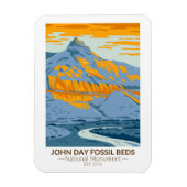 John Day Fossistle Beds National Monument Oregon マグネット (縦)