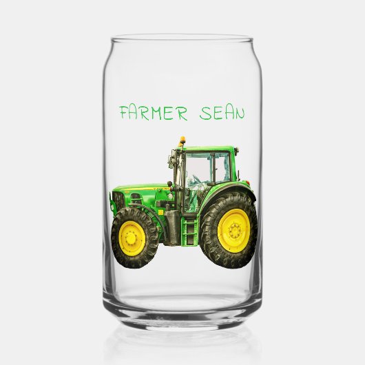 John Deere トラクターの農家 ガラス缶 (裏面)