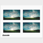 John Dewey感動的引用文「出発点」 長方形シール (シート)