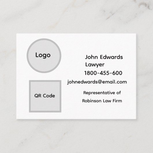 John Edwards テンプレート ビジネスカード (正面)