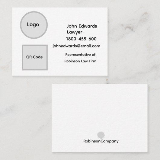 John Edwards Template Business Card 名刺 (正面/裏面)
