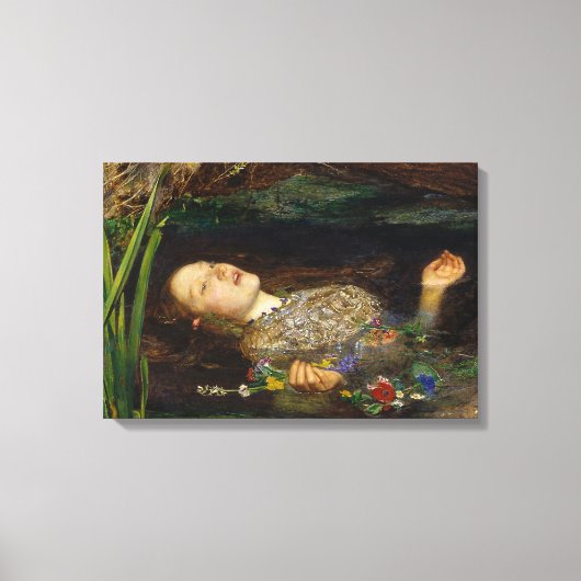 John Everett Millais - Ophelia キャンバスプリント (正面)