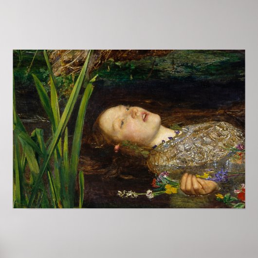 John Everett Millais - Ophelia ポスター (正面)
