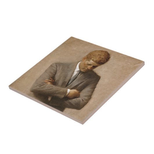 John F Kennedyの公式のホワイトハウスのポートレート タイル (側面)