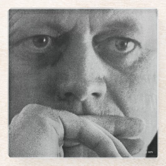 John F Kennedyの写真 ガラスコースター (正面)