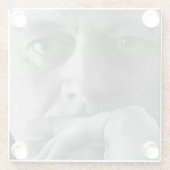 John F Kennedyの写真 ガラスコースター (裏面)