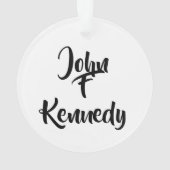 John F Kennedyの大統領 オーナメント (裏面)