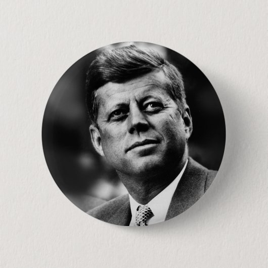 John F Kennedyの大統領 缶バッジ (正面)