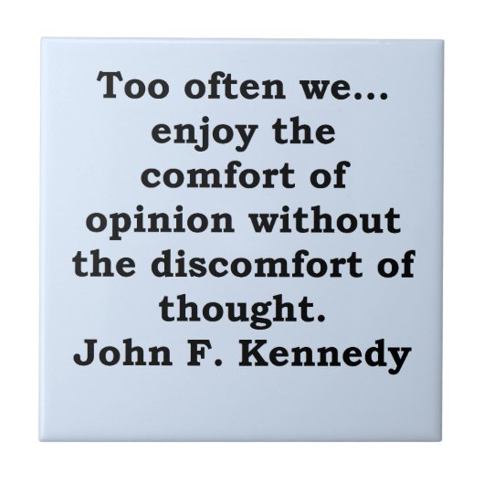 John F Kennedyの引用文 タイル (正面)