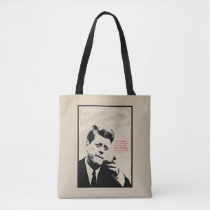 John F Kennedyの引用文 トートバッグ
