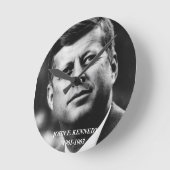 John F Kennedyの時計 ラウンド壁時計 (傾斜)