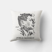 John F Kennedyの1963プロフィール クッション (裏面)