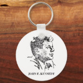 John F. Kennedyの1963年プロフィール キーホルダー (正面)