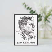 John F. Kennedyの1963年プロフィール ポストカード (スタンド正面)