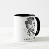 John F. Kennedyの1963年プロフィール マグカップ (正面右)