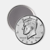 John F Kennedyハーフドルコイン磁石。 マグネット (正面/裏面)