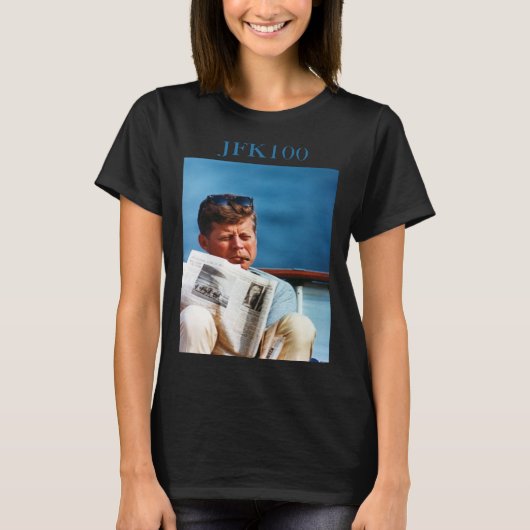 John F KennedyヴィンテージJFK 100 Tシャツ (正面)