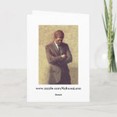 John F Kennedy大統領のフラクタルのポートレートの写真 シーズンカード (裏面)