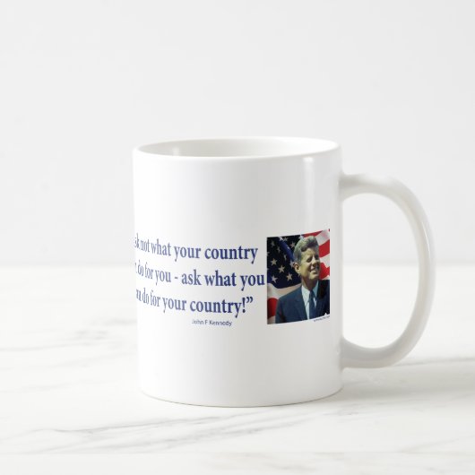 John F Kennedy – お頼客様の国とは異なる コーヒーマグカップ (右)