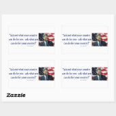 John F Kennedy – お頼客様の国とは異なる 長方形シール (シート)