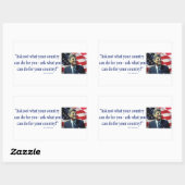 John F Kennedy – お頼客様の国とは異なる 長方形シール (シート)