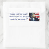 John F Kennedy – お頼客様の国とは異なる 長方形シール (バッグ)