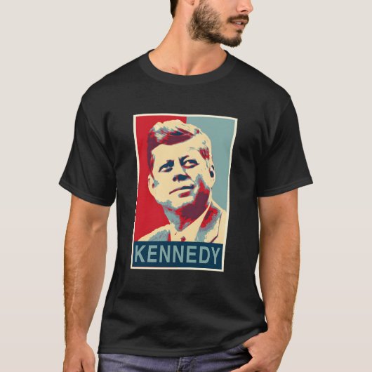 John F Kennedy – オバマスタイル Tシャツ (正面)