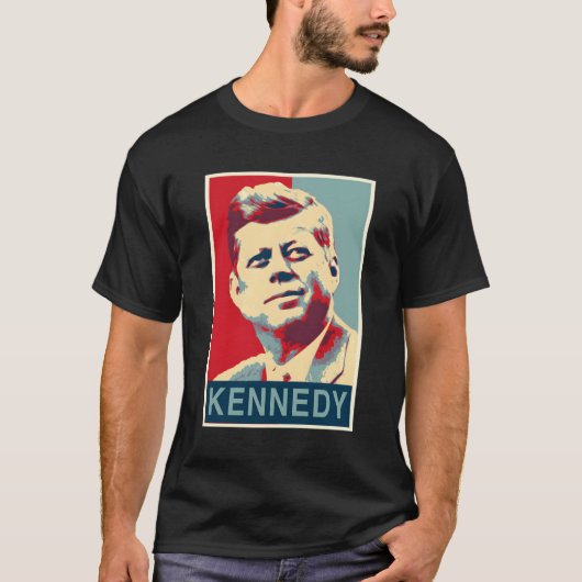 John F Kennedy – オバマスタイル Tシャツ (正面)